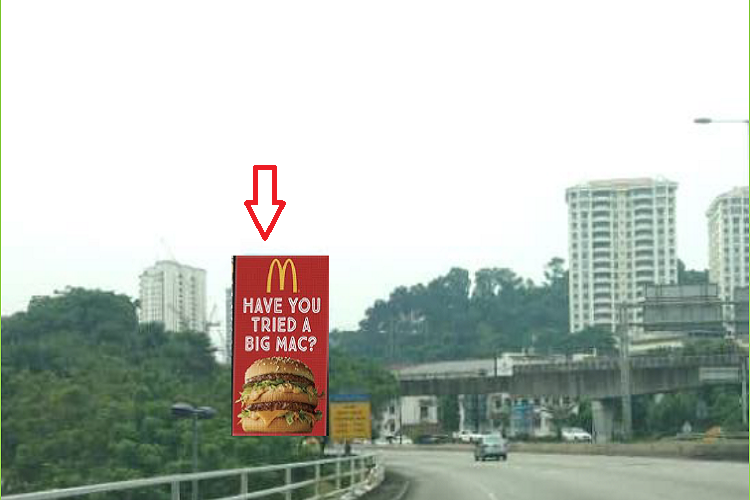 1 Panel Digital Screen Billboard at Jalan Syed Putra, Kuala Lumpur ( before Exit to Mid Valley / Volvo)