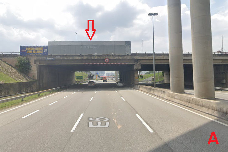 2 Sided Overhead Bridge Billboard at KESAS Highway KM49.7, Kuala Lumpur