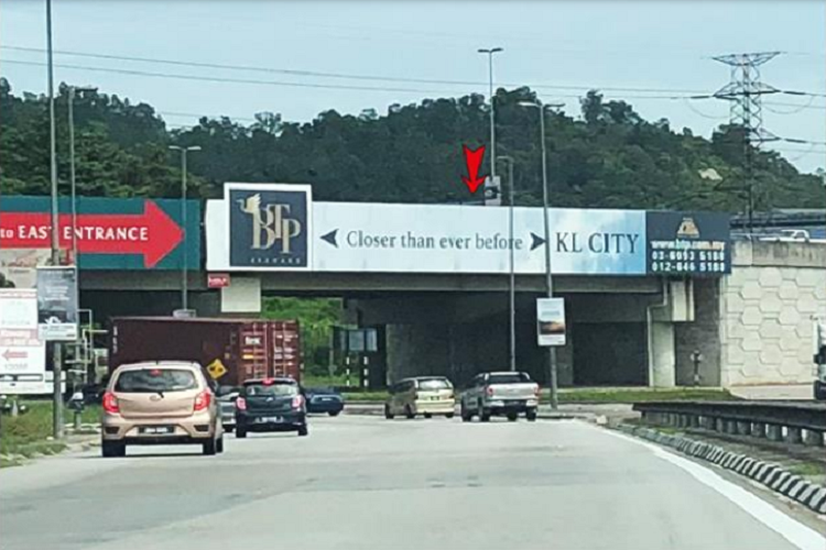 1 Panel Overhead Bridge Billboard at Plaza Tol Rawang Exit, Rawang, Selangor (after exit NSE [B])