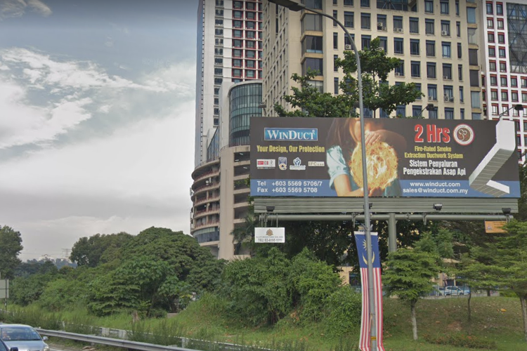 1 Sided Minipole Billboard at Federal Highway from Shah Alam / Subang towars Bangsar South / Midvalley / Kuala Lumpur (off road), Selangor