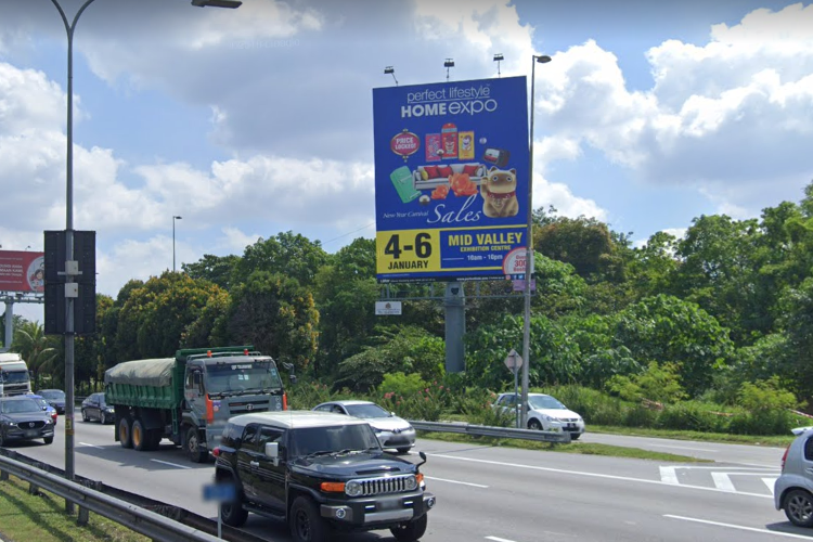 1 Sided Minipole Billboard at Federal Highway KM29.3, Petaling Jaya, Selangor