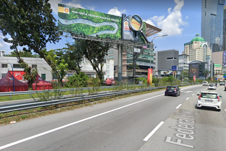 1 Sided Unipole Billboard at Federal Highway, from Shah Alam / Subang / Sunway towards Petaling Jaya / Kuala Lumpur (A), Selangor