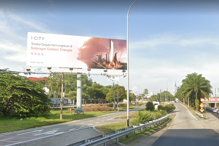 1 Sided Minipole Billboard at Federal Highway, from Shah Alam / Subang towards Petaling Jaya / Kuala Lumpur, Selangor