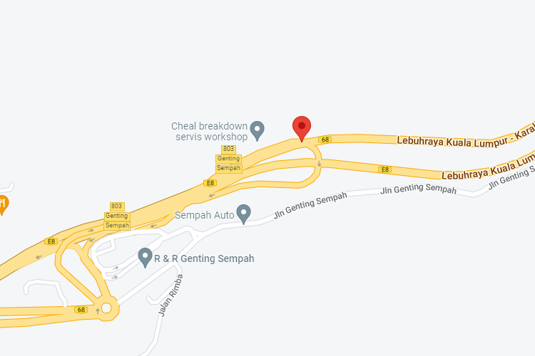 from Gombak / Kuala Lumpur towards Karak / Kuantan at KM 38.95, Westbound (A), Pahang