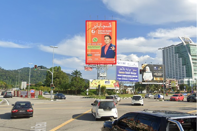 2 Sided Vertical Unipole Billboard at Jalan Dato Lim Hoe Lek, Kuantan, Pahang