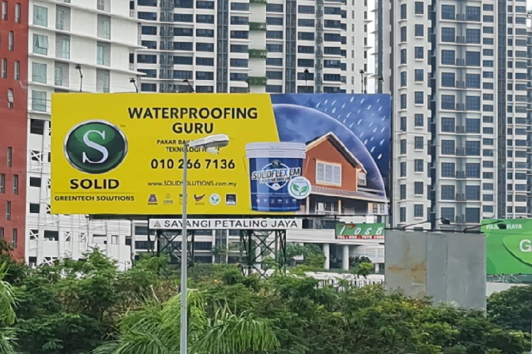 1 Sided Horizontal Twinpole Billboard at LDP Highway, Paradigm Mall (A), Petaling Jaya, Selangor