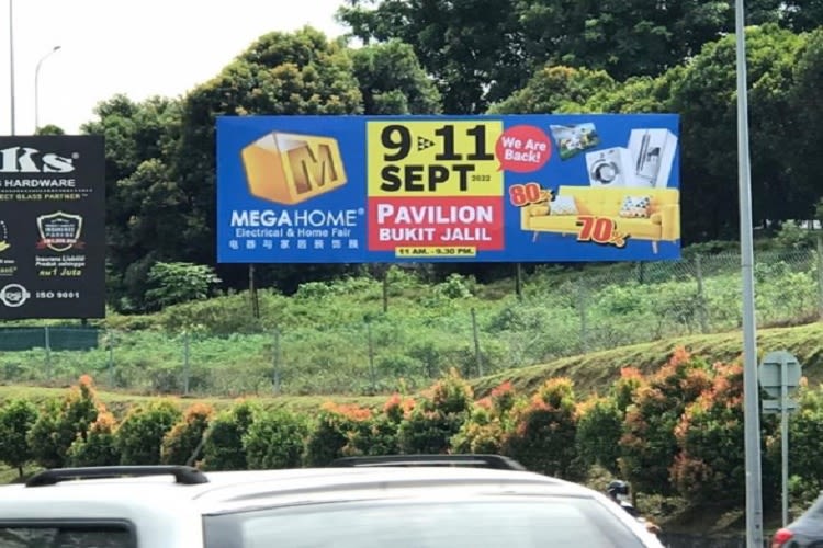 1 Panel Free Standing Billboard at LDP Highway, Penchala Toll Plaza, Petaling Jaya, Selangor