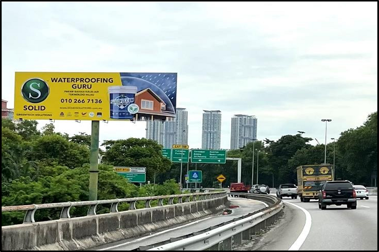 1 Sided Horizontal Unipole Billboard at KESAS USJ 1, Subang Jaya, Selangor (to Puchong)