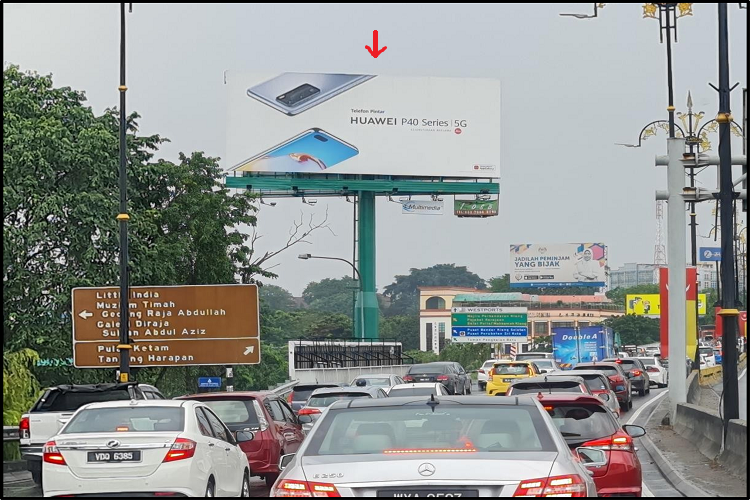 1 Sided Unipole Billboard at Jalan Jambatan Kota, Central Klang, Selangor
