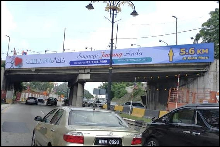 1 Sided Overhead Bridge Billboard at Jalan Jambatan Kota (B), Klang, Selangor