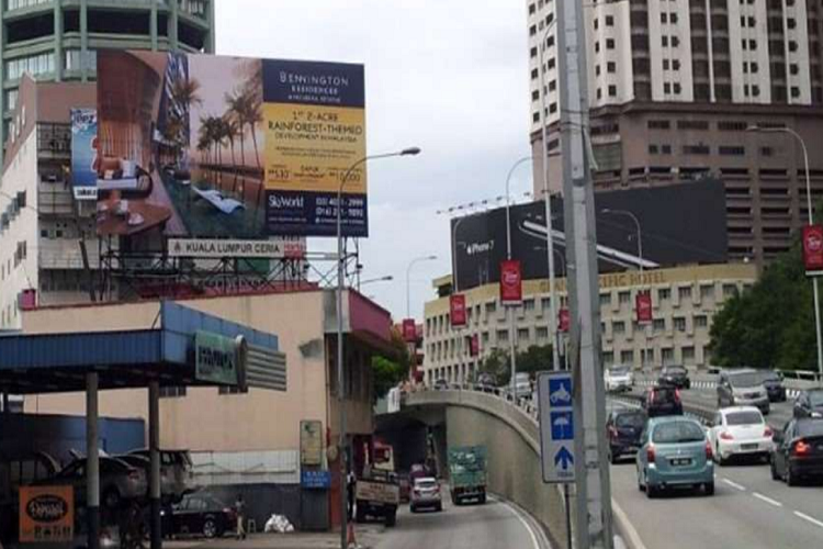 1 Sided Roof Top Billboard at Jalan Tun Razak, Kuala Lumpur