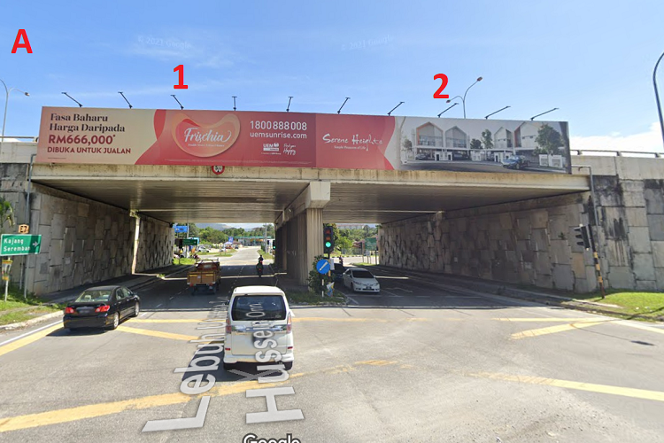 1 Sided Overhead Bridge Billboard at Interchange of Per Mahkota Cheras 1/ Cheras-Kajang Expressway, Kajang, Selangor (A)