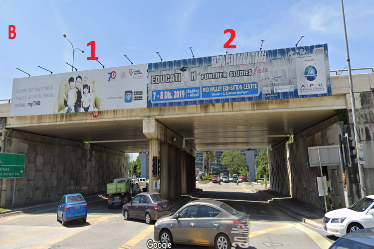 1 Sided Overhead Bridge Billboard at Interchange of Per Mahkota Cheras 1/ Cheras-Kajang Expressway, Kajang, Selangor (B)