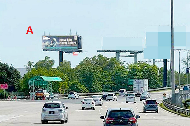 2 Sided Horizontal Unipole Billboard at Penang 1st Bridge, Perai, Penang (right after toll)