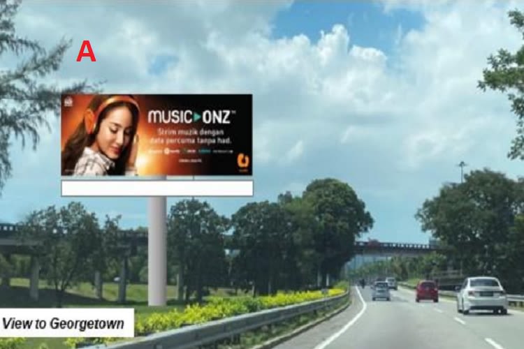 2 Sided Unipole Billboard at Tun Dr. Lim Chong Eu Highway, Gelugor, Penang