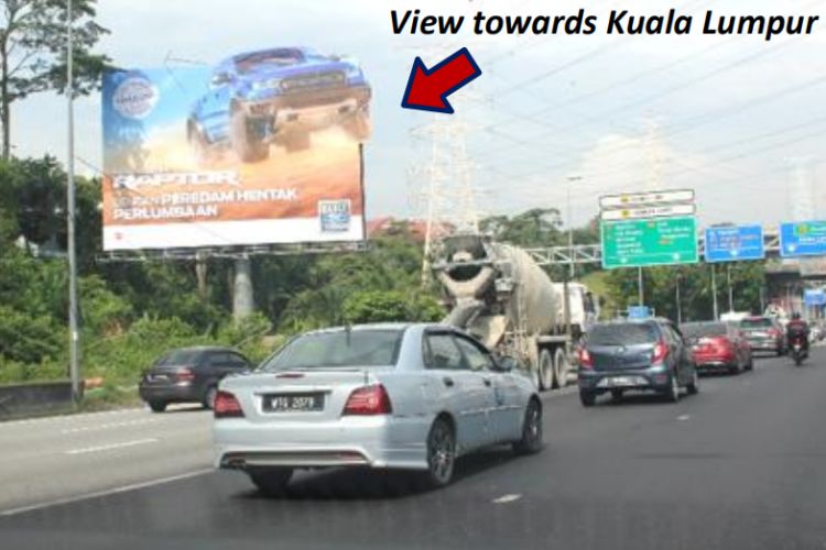 1 Sided Unipole Billboard at Federal Highway, Selangor