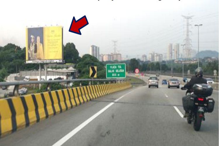 1 Sided Twinpole Billboard at Sungai Besi, Kuala Lumpur