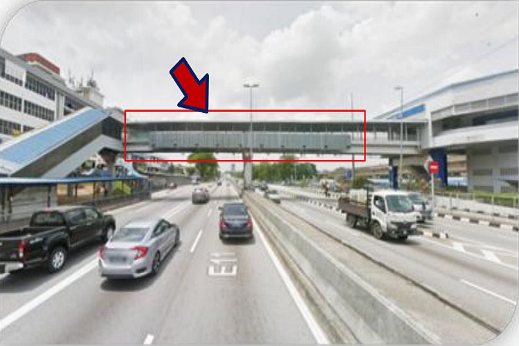 2 Sided Overhead Bridge Billboard at LDP, Kelana Jaya, Selangor (beside LRT Kelana Jaya)