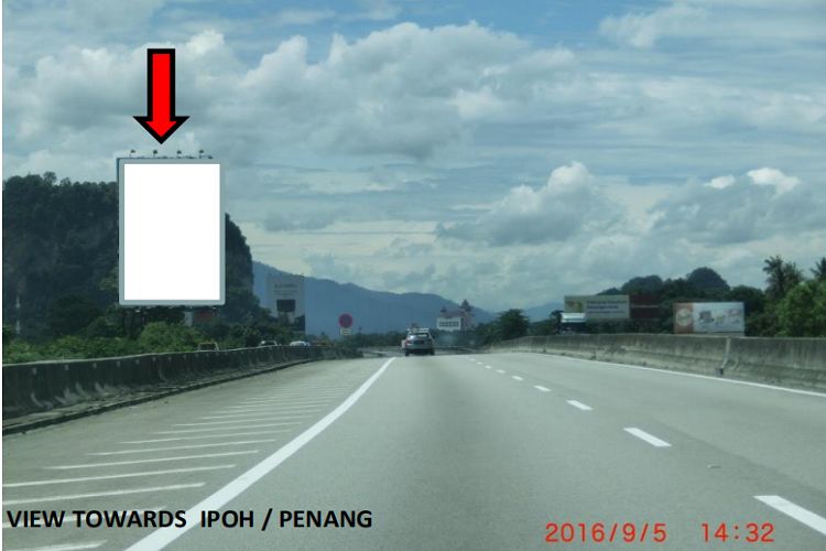 2 Sided Spectacular Billboard at KM278.9 NSE Ipoh (300m away from Ipoh Selatan Toll), Perak