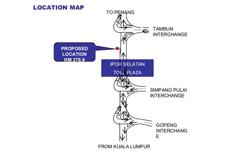 KM278.9 NSE Ipoh (300m away from Ipoh Selatan Toll), Perak