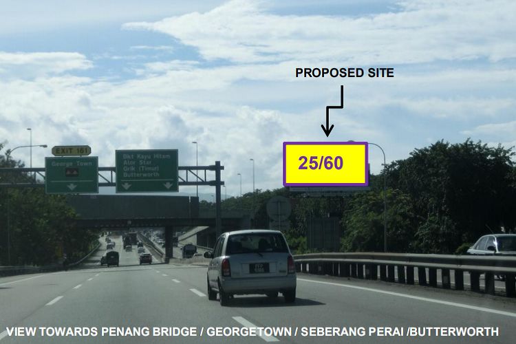 2 Sided Spectacular Billboard at Plus Highway Penang (KM140.3) next to Perai Industrial Zone, Penang