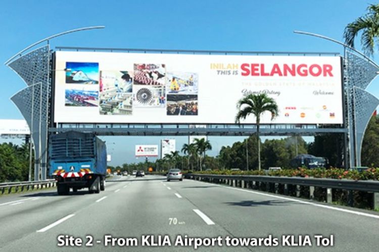 Giant Gantry Billboard at KLIA Highway KMA5.4, Sepang, Selangor