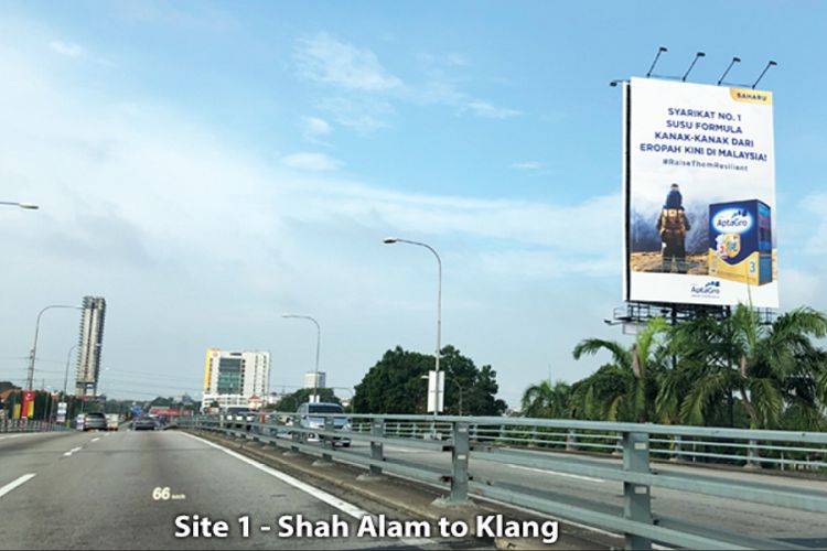 2 Sided Unipole Billboard at Federal Highway, Klang, Selangor