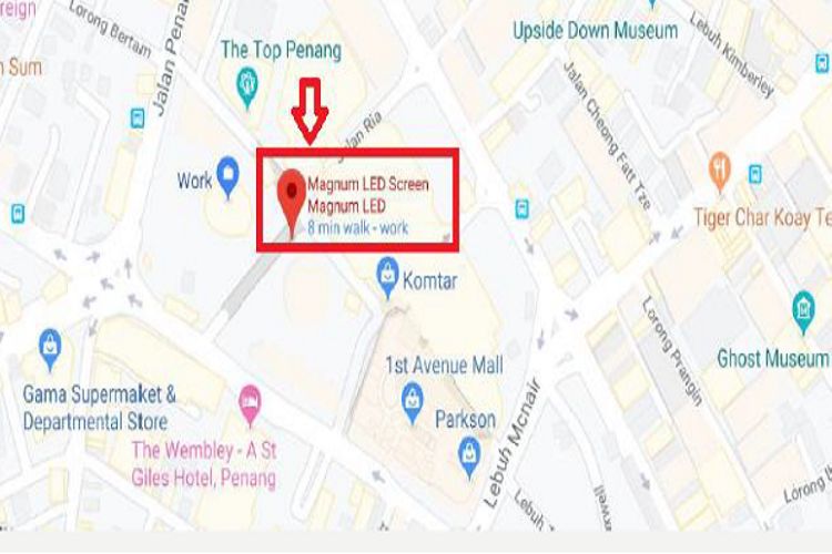 Jalan Ria, Komtar, Penang