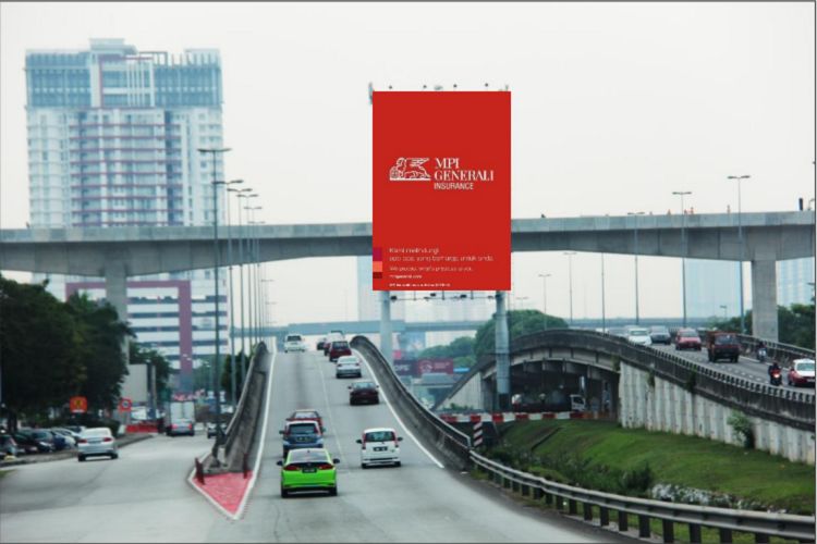 1 Sided Vertical Twinpole Billboard at NPE Highway, Subang Jaya, Selangor
