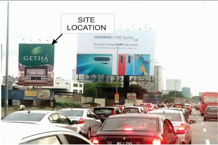 1 Sided Vertical Minipole Billboard at KL - Seremban Highway, Kuala Lumpur
