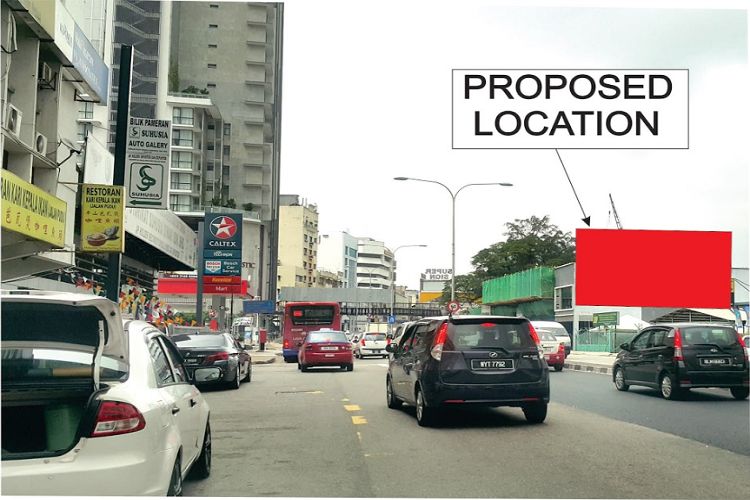1 Sided Wall-Banner Billboard at Jalan Pudu, Kuala Lumpur
