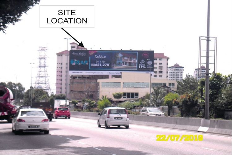 1 Sided Roof Top Billboard at Jalan Sungai Besi, Serdang, Selangor