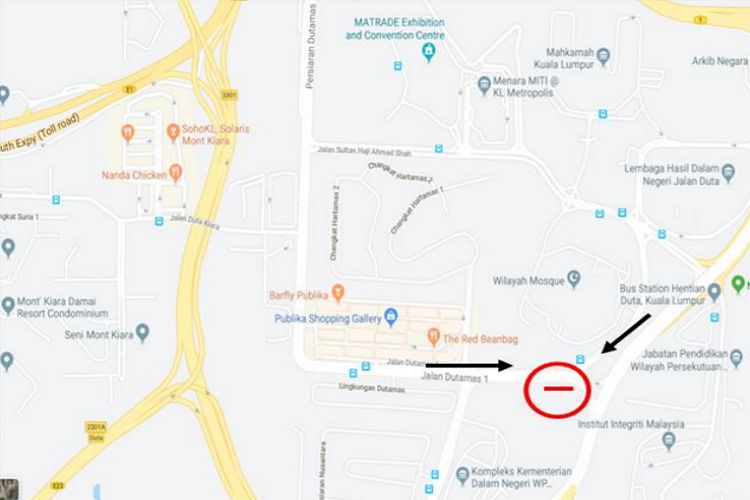 Jalan Dutamas 1, Kuala Lumpur (in front of Lembaga Peperiksaan Negara)