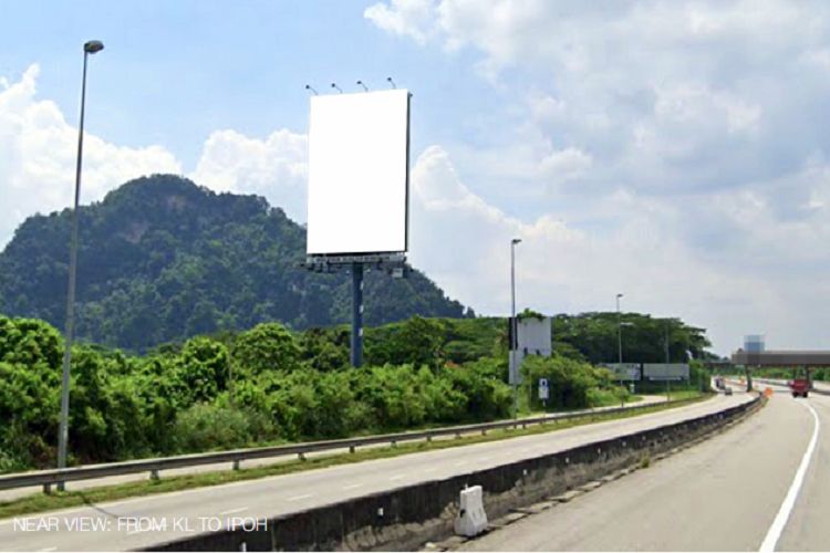 2 Sided Unipole Billboard at right after Ipoh Toll, Perak