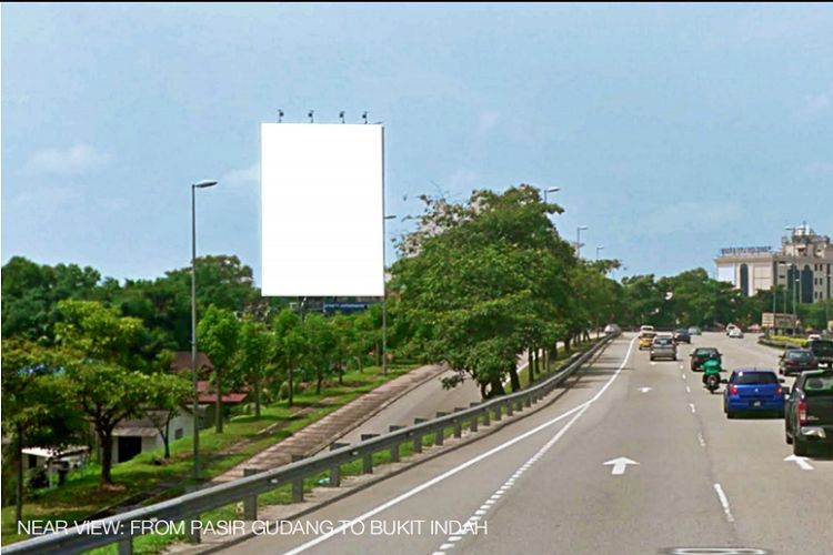 2 Sided Unipole Billboard at Jalan Persisiran Perling, Johor