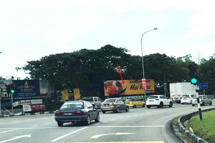 1 Panel Free Standing Billboard at Krystal Point Roundabout, Jalan Tun Dr Awang, Bayan Lepas, Penang