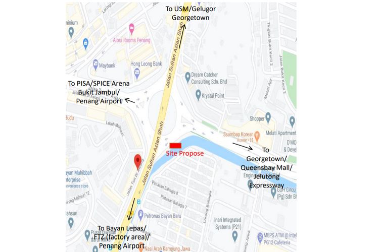 Krystal Point Roundabout, Jalan Tun Dr Awang, Bayan Lepas, Penang