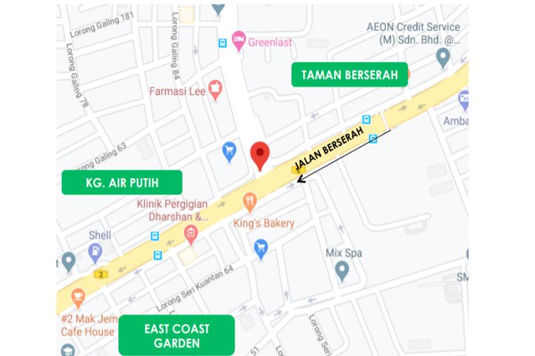 Junction of Jalan Air Putih & Jalan Berserah, Pahang