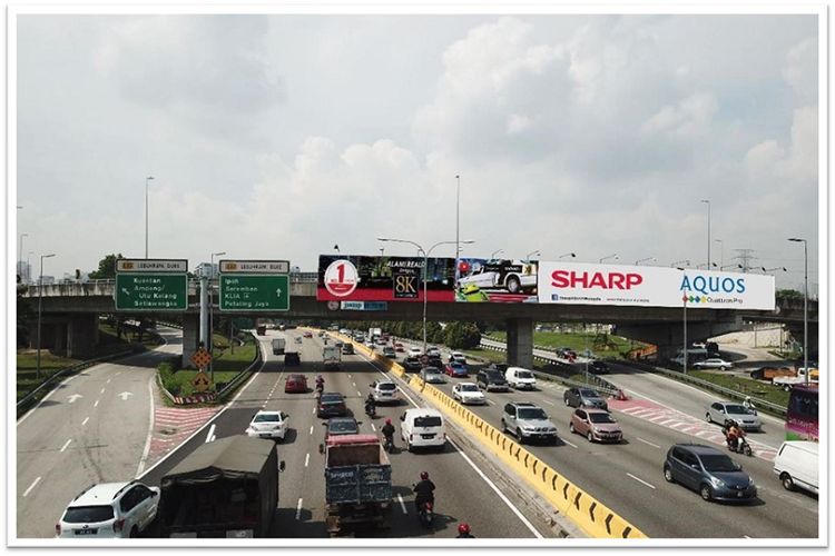 1 Sided Overhead Bridge Billboard at Jalan Kuching, DUKE KM0.5 B, Kuala Lumpur