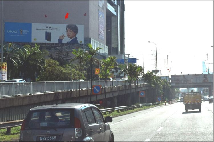 3 Sided Unipole Billboard at Federal Highway (near Sheraton PJ Hotel), Petaling Jaya, Selangor