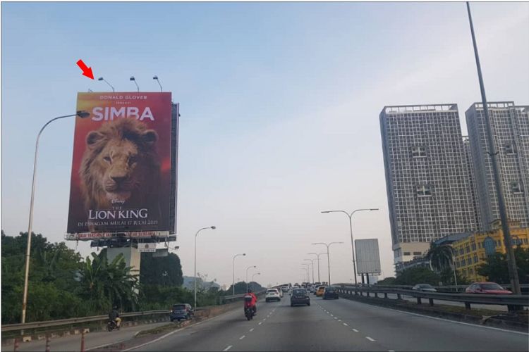 2 Sided Unipole Billboard at MRR2 (A), Kuala Lumpur