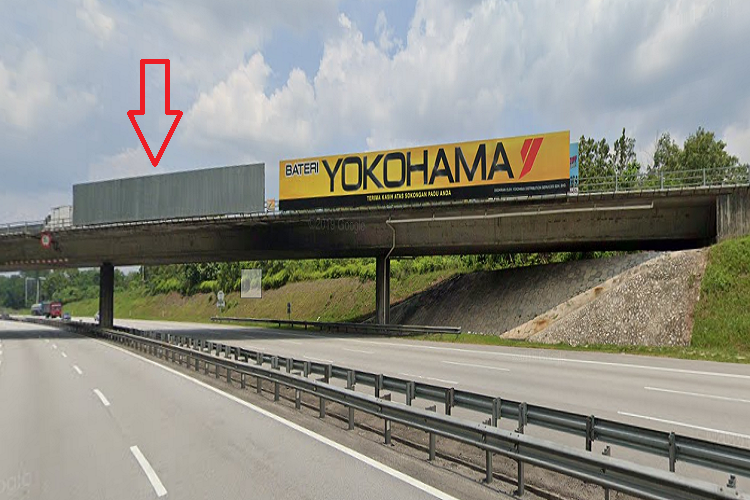 1 Sided Overhead Bridge Billboard at NSE Highway KM 390, Behrang, Perak (from Behrang Interchange)