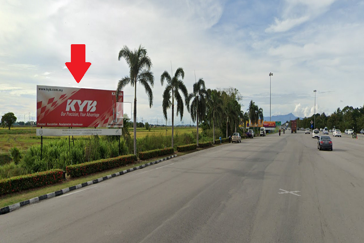 1 Sided Free Standing Billboard at KM128.3 PLUS Highway, Kepala Batas, Penang (near Sungai Dua Toll)