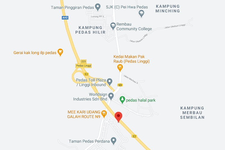 KM238.90 to Pedas Linggi Toll, Negeri Sembilan