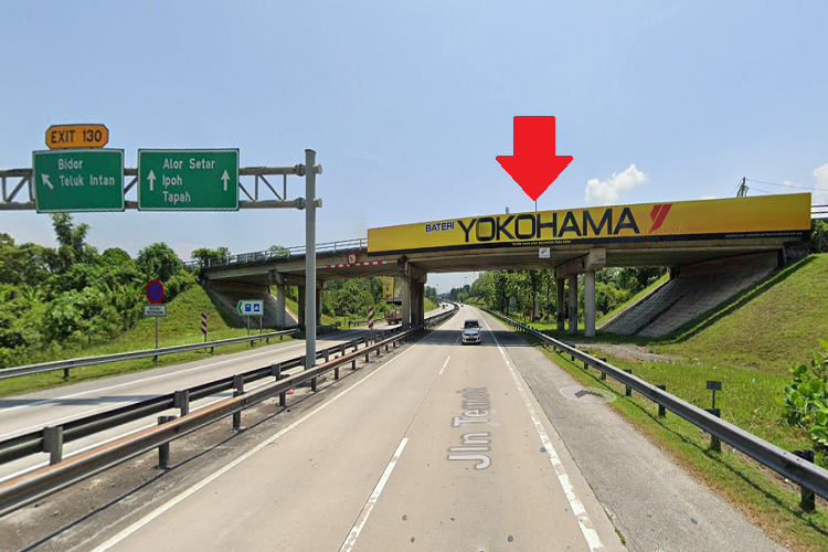 1 Sided Overhead Bridge Billboard at NSE KM340.62, Bidor, Perak (NB)