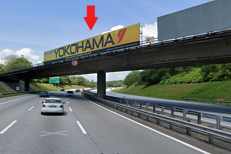 1 Sided Overhead Bridge Billboard at KM390 from Behrang Interchange (B), Perak