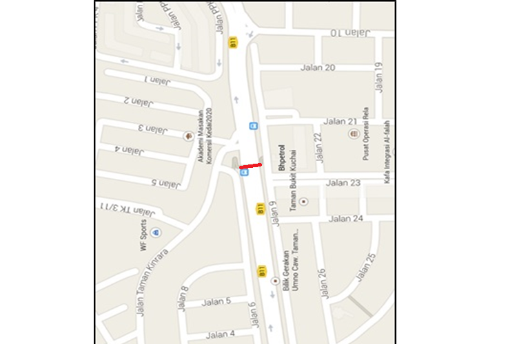 Puchong along old Puchong road from Puchong-LDP Interchange, Petaling Jaya, Selangor