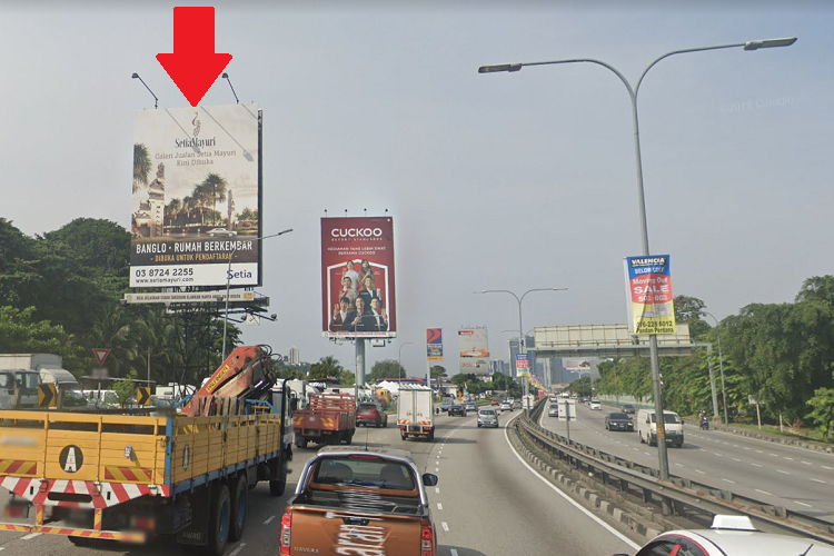 1 Sided Vertical Unipole Billboard at MRRII towards Besraya Highway, Kuala Lumpur (near used car) (B)
