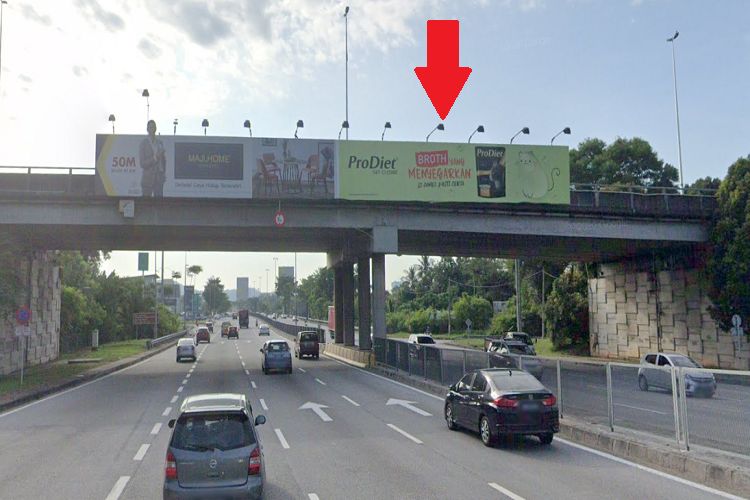 1 Sided Overhead Bridge Billboard at Putra Height (B), Subang Jaya, Selangor (near USJ23)