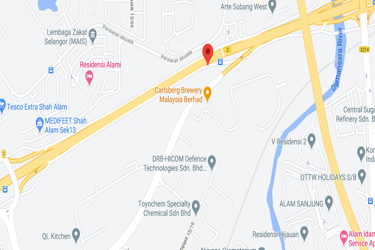 Lebuhraya Persekutuan (A), Shah Alam, Selangor (Seksyen 15 near Carlsberg)